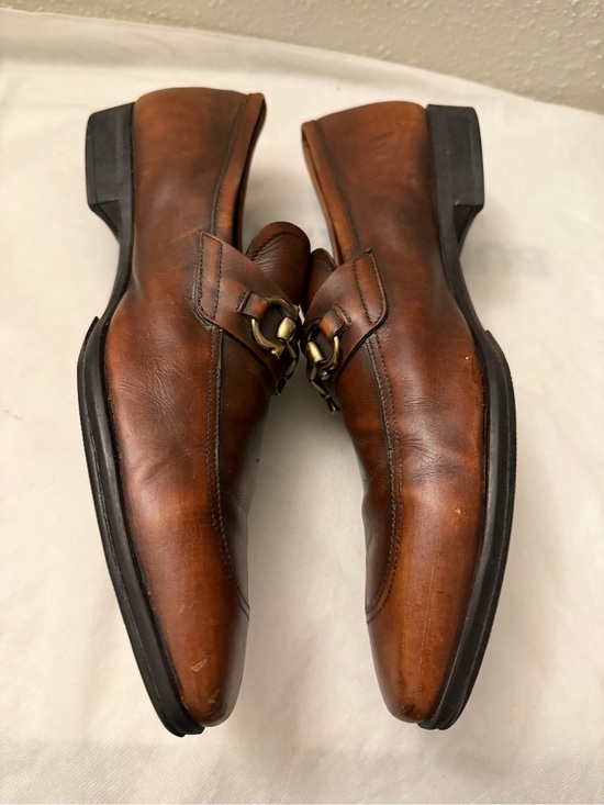 Salvatore Ferragamo Brown Leather Bit Slip-Ons, pre-owned, gently used main image 8